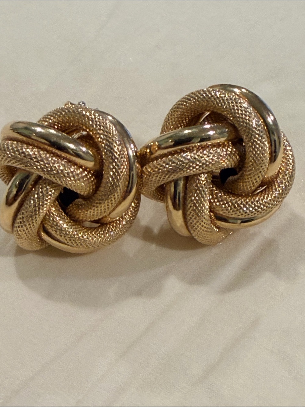 Milor 14K French Clip Gold Knot Earrings
